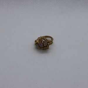 Women's or Girls - Vinatage Gold Tone and Faux Opal Ring